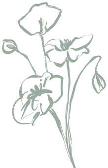 Graphic green flower